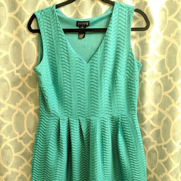 teal knit dress